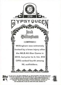 2011 Topps Gypsy Queen #239 Josh Willingham Back