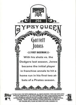 2011 Topps Gypsy Queen #294 Garrett Jones Back