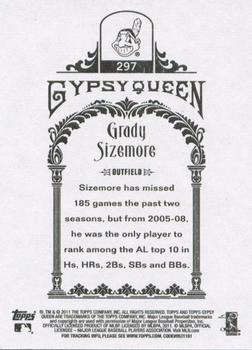 2011 Topps Gypsy Queen #297 Grady Sizemore Back
