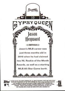 2011 Topps Gypsy Queen #10 Jason Heyward Back