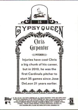 2011 Topps Gypsy Queen #16 Chris Carpenter Back