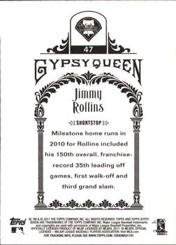 2011 Topps Gypsy Queen #47 Jimmy Rollins Back