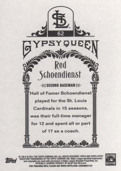 2011 Topps Gypsy Queen #62 Red Schoendienst Back