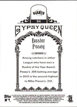 2011 Topps Gypsy Queen #94 Buster Posey Back
