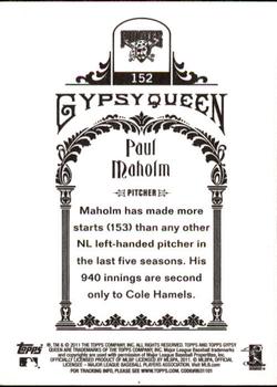 2011 Topps Gypsy Queen #152 Paul Maholm Back