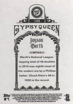 2011 Topps Gypsy Queen #198 Jayson Werth Back
