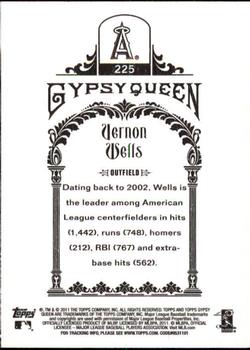 2011 Topps Gypsy Queen #225 Vernon Wells Back