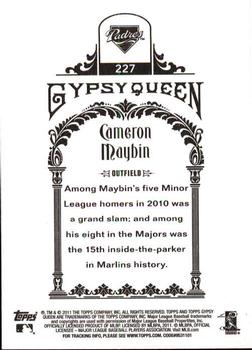 2011 Topps Gypsy Queen #227 Cameron Maybin Back