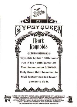 2011 Topps Gypsy Queen #231 Mark Reynolds Back