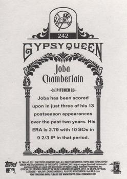 2011 Topps Gypsy Queen #242 Joba Chamberlain Back
