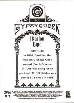 2011 Topps Gypsy Queen #260 Marlon Byrd Back
