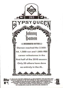 2011 Topps Gypsy Queen #263 Johnny Damon Back