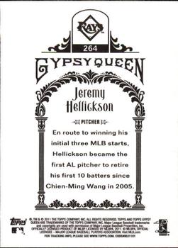 2011 Topps Gypsy Queen #264 Jeremy Hellickson Back