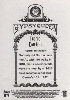 2011 Topps Gypsy Queen #266 Daric Barton Back