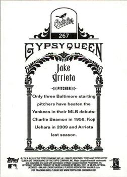2011 Topps Gypsy Queen #267 Jake Arrieta Back