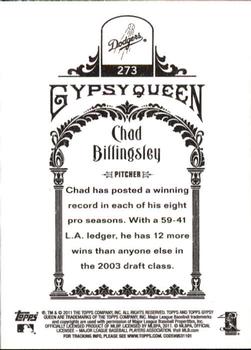 2011 Topps Gypsy Queen #273 Chad Billingsley Back