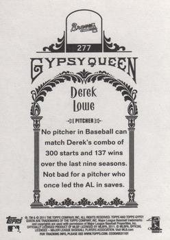 2011 Topps Gypsy Queen #277 Derek Lowe Back