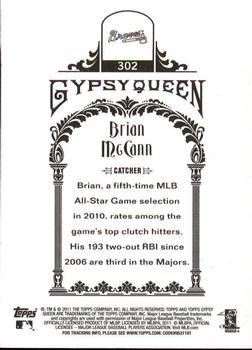 2011 Topps Gypsy Queen #302 Brian McCann Back