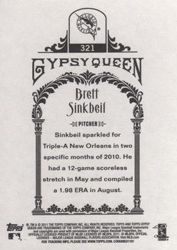 2011 Topps Gypsy Queen #321 Brett Sinkbeil Back