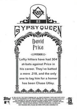 2011 Topps Gypsy Queen #83 David Price Back