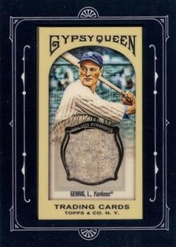 2011 Topps Gypsy Queen - Framed Mini Relics #FMRC-LG Lou Gehrig Front