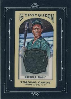 2011 Topps Gypsy Queen - Framed Mini Relics #FMRC-RHE Rickey Henderson Front