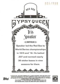 2011 Topps Gypsy Queen - Framed Paper #5 Tris Speaker Back