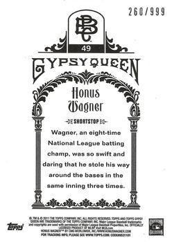 2011 Topps Gypsy Queen - Framed Paper #49 Honus Wagner Back