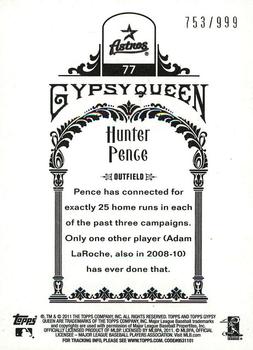 2011 Topps Gypsy Queen - Framed Paper #77 Hunter Pence Back