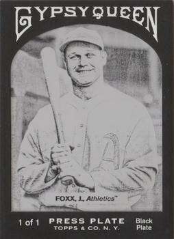 2011 Topps Gypsy Queen - Framed Printing Plate Black #53 Jimmie Foxx Front