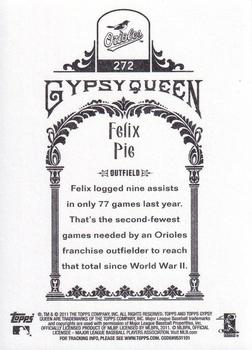 2011 Topps Gypsy Queen - Framed Printing Plate Black #272 Felix Pie Back