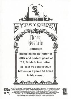 2011 Topps Gypsy Queen - Framed Printing Plate Magenta #251 Mark Buehrle Back
