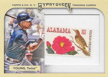 2011 Topps Gypsy Queen - Framed Stamp #153 Delmon Young Front