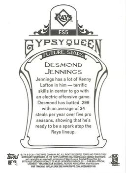 2011 Topps Gypsy Queen - Future Stars #FS5 Desmond Jennings Back