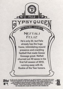 2011 Topps Gypsy Queen - Future Stars #FS12 Neftali Feliz Back