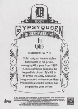 2011 Topps Gypsy Queen - Great Ones #GO24 Ty Cobb Back
