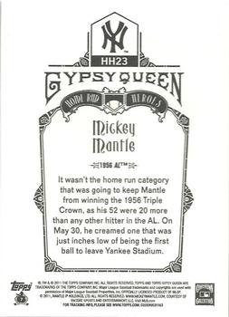 2011 Topps Gypsy Queen - Home Run Heroes #HH23 Mickey Mantle Back