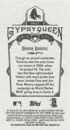 2011 Topps Gypsy Queen - Home Run Heroes Mini #HH13 Manny Ramirez Back