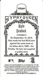 2011 Topps Gypsy Queen - Mini #207 Kyle Drabek Back