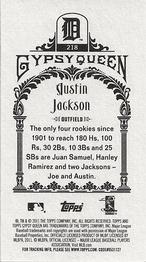 2011 Topps Gypsy Queen - Mini #218 Austin Jackson Back