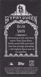 2011 Topps Gypsy Queen - Mini Black #99 Ozzie Smith Back