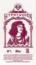 2011 Topps Gypsy Queen - Mini Red Gypsy Queen Back #27 Roy Oswalt Back