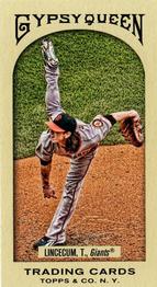 2011 Topps Gypsy Queen - Mini Red Gypsy Queen Back #84 Tim Lincecum Front
