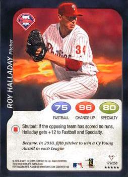 2011 Topps Attax #179 Roy Halladay Front