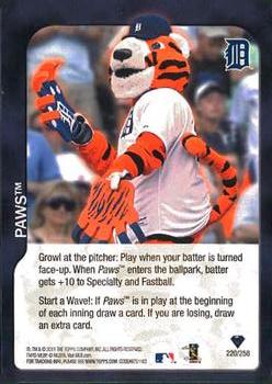 2011 Topps Attax #220 Paws Front