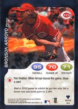 2011 Topps Attax #68 Bronson Arroyo Front
