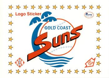 1990 Pacific Senior League - Logo Stickers #NNO Gold Coast Suns Logo Front