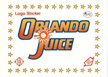 1990 Pacific Senior League - Logo Stickers #NNO Orlando Juice Logo Front