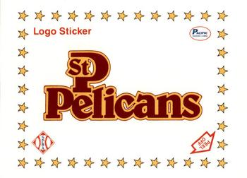1990 Pacific Senior League - Logo Stickers #NNO St. Petersburg Pelicans Logo Front