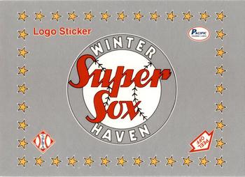 1990 Pacific Senior League - Logo Stickers #NNO Winter Haven Super Sox Logo Front
